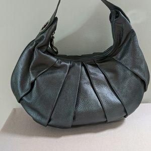 Leather gunmetal Anne Klein purse